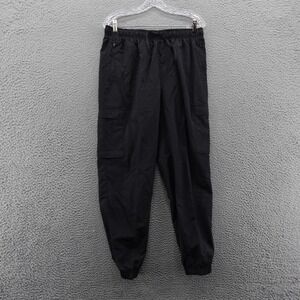 DSG‎ Mens Cargo Jogger Pants Black Crinkle Nylon Water Repellent Medium NEW